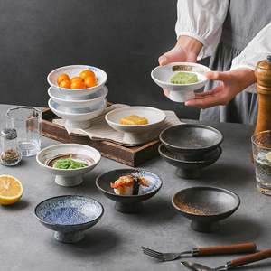 Assiette en céramique rétro japonaise à pieds hauts Assiette de luxe pour mariage Mini <span class=keywords><strong>fruits</strong></span> secs Thé Vaisselle créative Lovely - Product Image 5