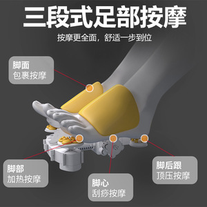 Masseur électrique pour pieds et jambes avec fonction pétrissante et points d'acupression, pour usage domestique, à brancher, contrôle informatisé - Product Image 5