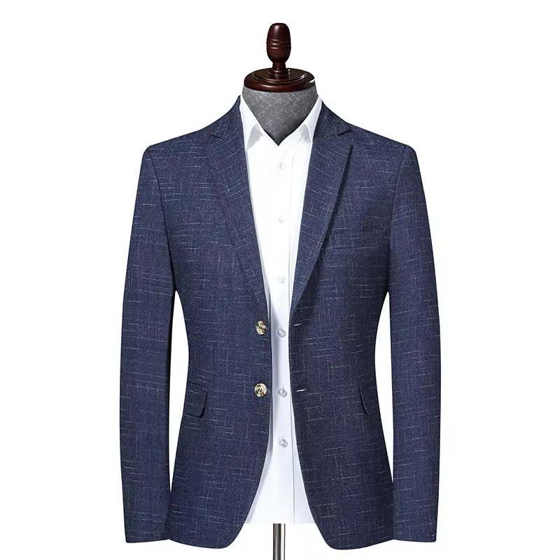 2023 Fall New Men's Jackets Suit Jacket For Wedding Party Korean Trendy Classic Black Grey Blue Dinner Jackets Slim Blazers Male