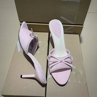 Mules d'été pour femmes à talon aiguille ultra-fin, bout ouvert, design slingback, tendance mode, confortables