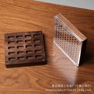 Caja de Almacenamiento de Oro de Nogal Negro, 1.3L de Capacidad, Organizador de Joyas Grabado para Barras y Lingotes de Oro - Product Image 3