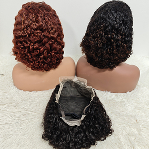 Promotion 45$ Letsfly Perruques frontales en dentelle 13x4 en cheveux humains naturels bouclés birmans 14 16 pouces Vente en gros d'usine 33 # - Product Image 1