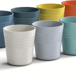 Eco Friendly Wheat <b>Straw</b> <b>Reusable</b> Unbreakable 8x10cm BPA Free Drinking Cup for Kitchen Dining Office Picnic Outdoor Tableware - Product Image 1