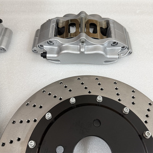 Jekit Étrier de frein argenté 4 pistons avec disque perforé 330*28mm pour 7 - Product Image 3