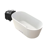 Summer Simple Style Outdoor White Acrylique Spa Bath Low Temperature Cold Soak Body Ice Bath Cold Plunge