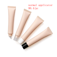 Tube Souple Vide pour Cosmétiques de 20 ml, Emballage d'Huile à Lèvres, Gloss, Crème Contour des Yeux, Lotion, avec Logo Personnalisé, en Plastique Rose Doré