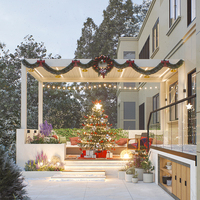 Kit de pergola classique de luxe en aluminium thermolaqué avec supports PVC 4x4, dimensions personnalisables pour jardin