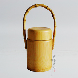 Bamboo Wine Jar With Bamboo Handle Engraved For Tea And Alcohol Storage Chongqing Origin ZT 03 - Product Image 2