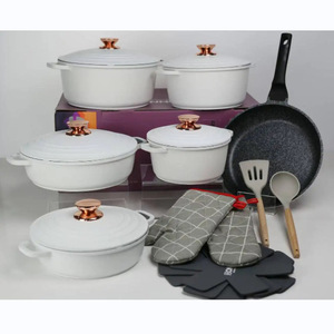 Ensemble d'ustensiles <span class=keywords><strong>de</strong></span> cuisine grande capacité 18 pièces : Casseroles 20/24/28CM, Marmite peu profonde 28CM, Poêle à frire 28CM – Vente en gros B2B - Product Image 2