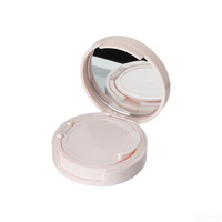 Conteneur de fond de teint cosmétique rond vide Mini coussin d'air avec miroir en plastique matériaux recyclés conception estampée
