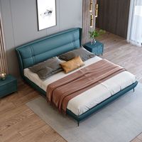Vente en gros cadre de lit en bois en cuir cadre de lit king plateforme avec rangement 1.8m tête de lit moderne ensemble de lit design