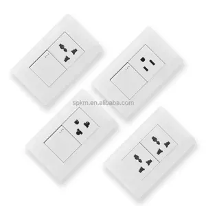 SPKM wholesale price DIY design high quality PC panel wall power multi socket with usb port