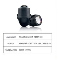 Projecteur LED universel tricolore de 2 pouces, 43W, étanche IP67, lampe de conduite automobile, 6000K, feux antibrouillard