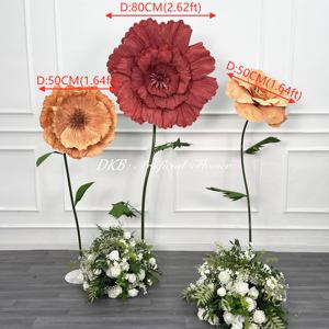 Fleurs géantes avec support fleurs en papier fleurs en papier grandes pour toile de fond de fête de mariage vente en gros - Product Image 2