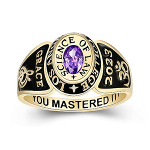 Индивидуальные кольца класса, изготовленные из 925 серебра и латуни, памятные выпускные кольца для средних школ и университетов - Product Image 1