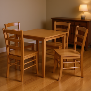 Set da Pranzo Groveland 5 Pezzi con 4 Sedie in Legno Stile Tradizionale Arredamento Domestico Durevole - Product Image 2