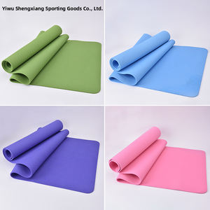 Tapis de yoga TPE bicolore épaissi 6 mm antidérapant pour femmes, tapis de fitness élargi insonorisé, corde <span class=keywords><strong>à</strong></span> sauter, tapis de danse <span class=keywords><strong>à</strong></span> domicile, haute élasticité - Product Image 3