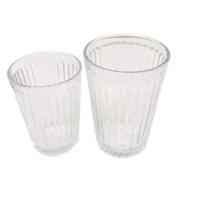 Классический дизайн полосатые стаканы Элегантная стеклянная посуда без свинца винный сок молочный стакан для воды