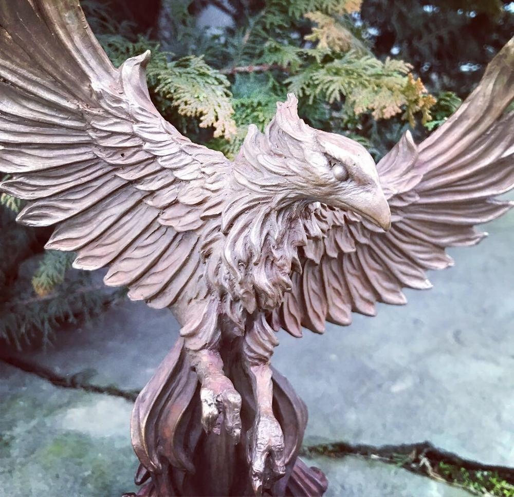 実物大の金属鋳造ブロンズ鳳凰鳥像彫刻| Alibaba.com