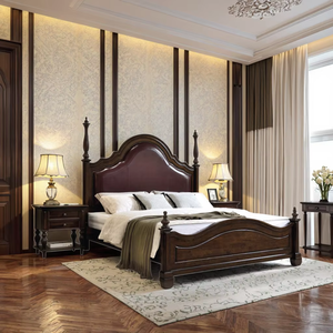 Set da letto <span class=keywords><strong>Vintage</strong></span> americano Deluxe antico in legno massello per la ristorazione in <span class=keywords><strong>Hotel</strong></span> e superiore durevole superiore per <span class=keywords><strong>Hotel</strong></span> e camere Private - Product Image 1