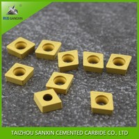 Outils de tournage extérieur en carbure de tungstène CCMT 09T308 pour tour automatique, revêtement TiC, dureté 92HRC, OEM Sanxin, vente en gros