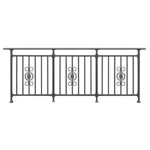 Barandilla <span class=keywords><strong>de</strong></span> Balcón <span class=keywords><strong>de</strong></span> Acero Galvanizado <span class=keywords><strong>para</strong></span> Villas, Comunidades, Azoteas, Escaleras Exteriores, Barandilla <span class=keywords><strong>de</strong></span> Hierro Forjado <span class=keywords><strong>para</strong></span> <span class=keywords><strong>Terraza</strong></span>, Protección Montada en el Suelo - Product Image 5