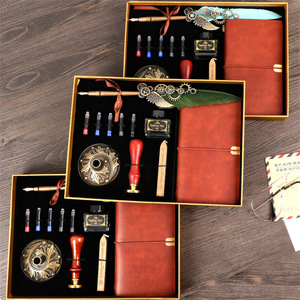 Juego de Plumas de Caligrafía Vintage con Punta de Metal, Sello de Cera Retro de Élite, Equipo para Cuaderno, Juego de Plumas Estilográficas - Product Image 3