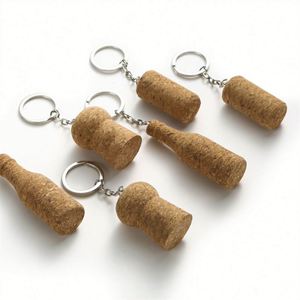 Multi-shape Cork <b>Keychain</b>, Sustainable, <b>Custom</b> Logo, Bottle Cap & Bar Gift - Product Image 4
