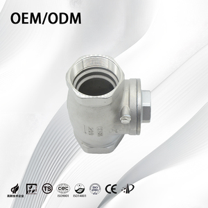 污水泵用SS304/SS316L工业弹簧式高效直全孔螺纹止回阀 - Product Image 1