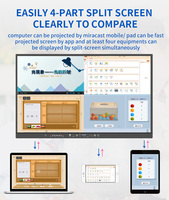 Tableaux blancs interactifs pour les écoles, tableau intelligent Onescreen tout-en-un, enseignement, écran tactile Clvertouch, portable avec roulettes pivotantes