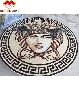 Modern Design Luxury Marble Mosaic Medallion round Floor Tiles Factory Direct Supply