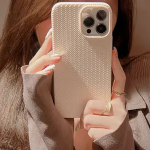 Braided Pattern For Iphone 15 For IPhone 13 IPhone Case 14 Pro Max Knitted Xs Solid Color 12/11