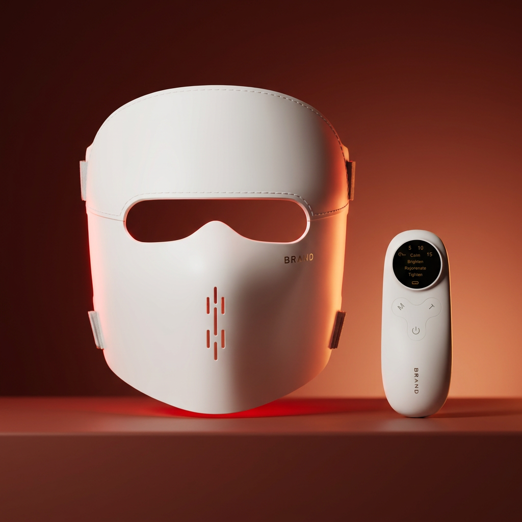 Premium Rechargeable LED Beauty Device 5D Facial Care Mask Portable Skin Routine Equipment