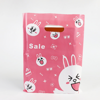 Sac découpé sur mesure avec logo imprimé en gravure, en plastique HDPE, thermoscellable, recyclable, pour le transport à la main, idéal pour les magasins de détail, les supermarchés et l'emballage cadeau