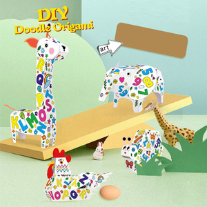 3D纸板长颈鹿儿童绘画教育创意玩具-KSF 广东制造 DIY涂鸦 - Product Image 3