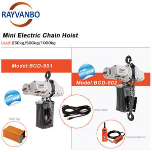 250kg 500kg 1000kg Palan à chaîne électrique monophasé Mini palans électriques Machine de levage de 1 tonne - Product Image 2
