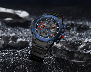 NAVIFORCE 8071 Montre à quartz étanche avec calendrier lumineux Montre d'affaires avec bracelet en acier inoxydable Montre pour hommes - Product Image 3