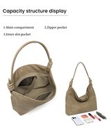 Sac fourre-tout hobo en daim doux pour femme 2026, léger et décontracté, sac à bandoulière pour une élégance quotidienne