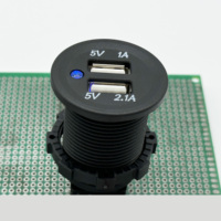 Wasserdichte Doppel-USB-Steckdose, 12V-24V DC 5V 3.1A Einbau-Steckdose für Auto, Marine, Wohnmobil, Yacht, Camper, Geländefahrzeuge