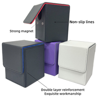 Boîte de rangement pour cartes à collectionner en cuir PU de haute qualité Torson, vente chaude, boîtes de rangement pour jeux de cartes TCG/CCG/LCG cousues à la main pour le rangement de jeux de cartes