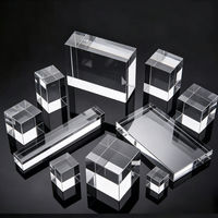 Bloc de cristal K9 transparent personnalisable grande taille HBL pour sublimation, support de photographie et gravure DIY