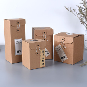 Boîte créative en papier kraft pour thé, avec corde d'emballage, sangle à boucle, <span class=keywords><strong>coffret</strong></span> cadeau, boîte d'emballage pour miel, pièces - Product Image 3