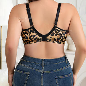 <span class=keywords><strong>Ropa</strong></span> <span class=keywords><strong>interior</strong></span> Oees de talla grande transfronteriza para mujer, sujetador Sexy con estampado de leopardo de verano, anillo de acero, Copa grande, refuerzo superior para Chubby - Product Image 5