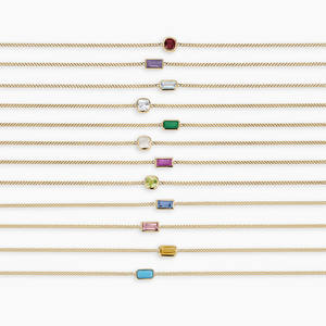 สร้อยข้อมือทอง14K <span class=keywords><strong>Wilder</strong></span> birthstone สายโซ่โซ่เชื่อม Minimalist เครื่องประดับน่ารัก Minimalist สำหรับเด็กหญิงและสตรี - Product Image 4