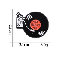 Épinglette en émail doux de haute qualité, vente en gros, disque vinyle, dessin animé mignon, souvenir, cadeau, décoration, badge, épinglette personnalisée, épinglette de revers, disque