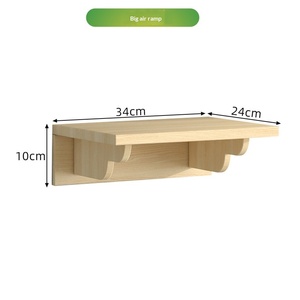Structure d'escalade murale <span class=keywords><strong>pour</strong></span> <span class=keywords><strong>chat</strong></span> en bois massif avec plateforme de saut, griffoir et nid - Product Image 6