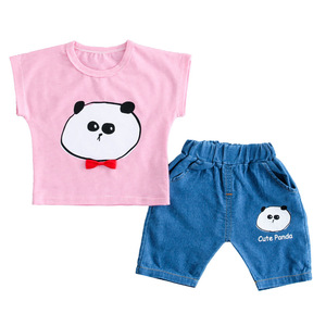 Vêtements pour bébés Panda en gros, hauts pour enfants, t-shirts pour garçons, sacs sur rouleau et jeans sans marque - Product Image 1