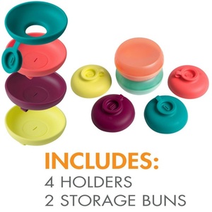 Reusable Silicone <b>Ice</b> <b>Pop</b> <b>Holder</b> Anti Mess Popsicle Drip Tray With Storage Buns Children Summer Snack - Product Image 6