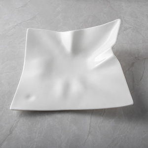 Eco-Friendly Durable Ceramic Modern Irregular Soup Dish & Plate <b>Set</b> for Parties - Product Image 1