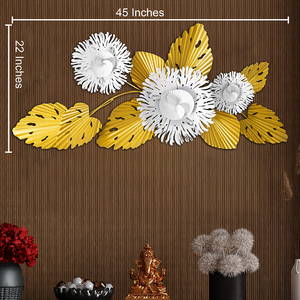 Art mural en fer forgé, style nordique, fleurs, salon, créatif, silencieux, métal, décoration intérieure, salle à manger, irrégulier, personnalisé - Product Image 5